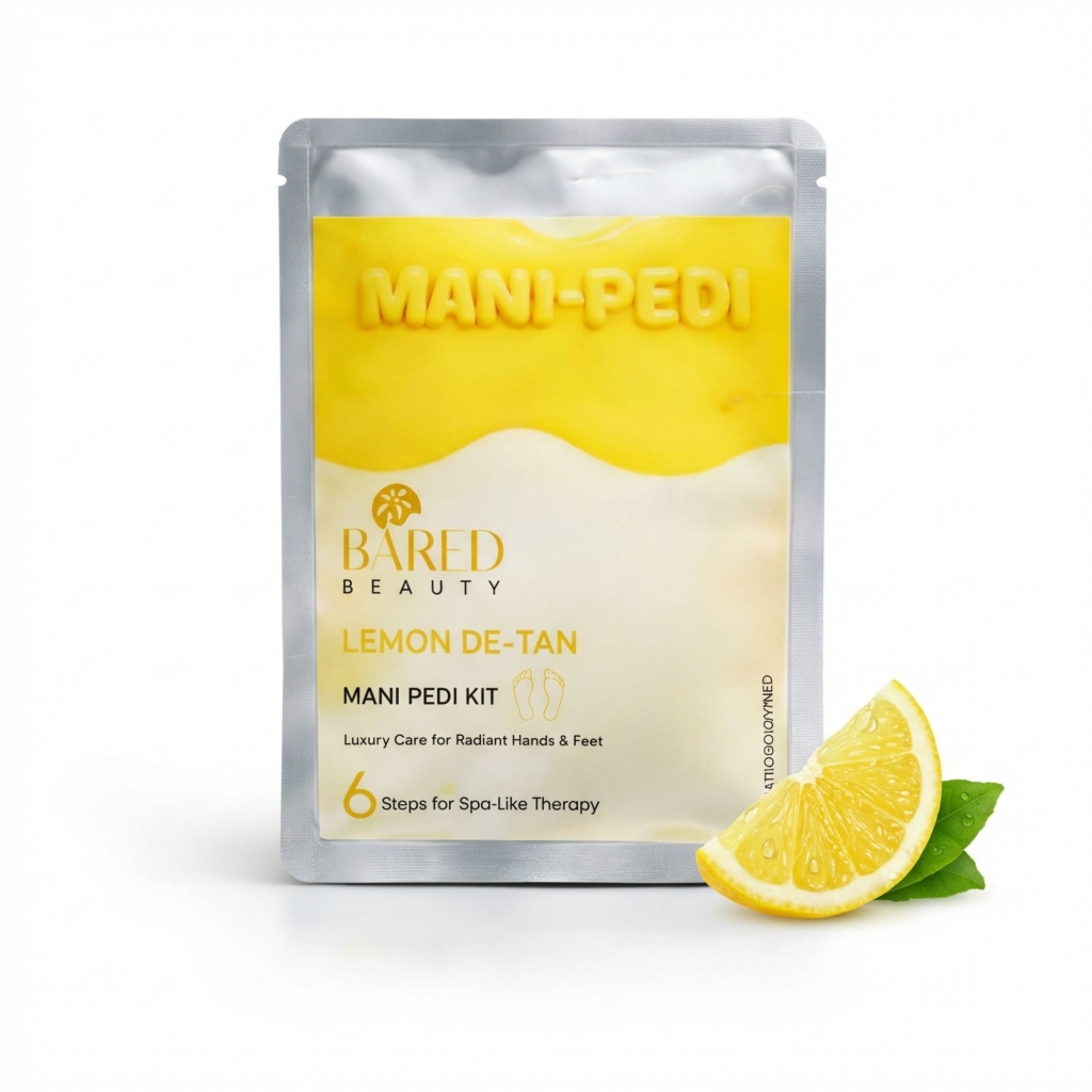 lemon de tan mani pedi kit, 6 steps spa like therapy for radiant hands and feet