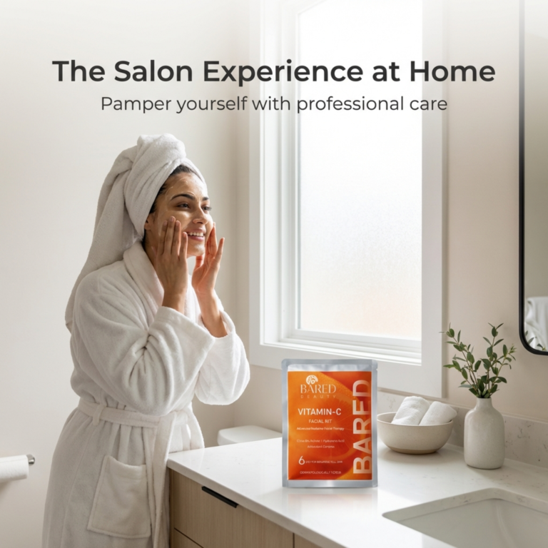 vitamin c facial kit, advanced radiance facial therapy with citrus bio actives, hyaluronic acid, antioxidant complex, 6 step for brightens dull skin, dermatologically tested